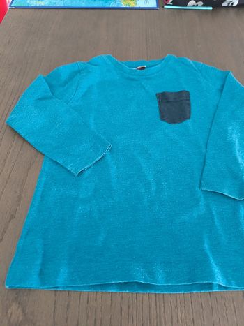 T-shirt manches longues turquoise