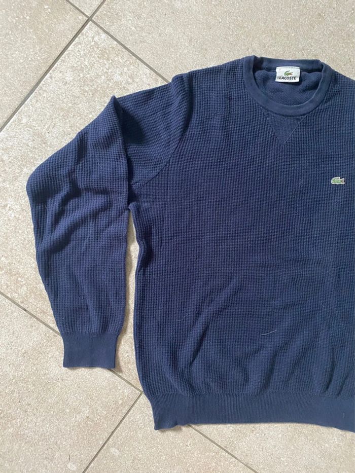 Pull Lacoste nid d abeille col rond - photo numéro 4