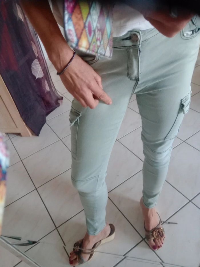 Pantalon femme 36 Street urban vert-de-gris c84 - photo numéro 16
