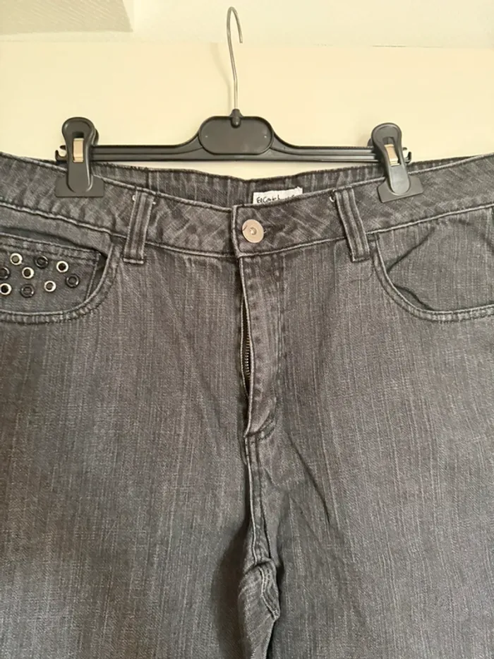 Jean droit grande taille en très bon état taille 50 el corte ingles noir - photo numéro 3