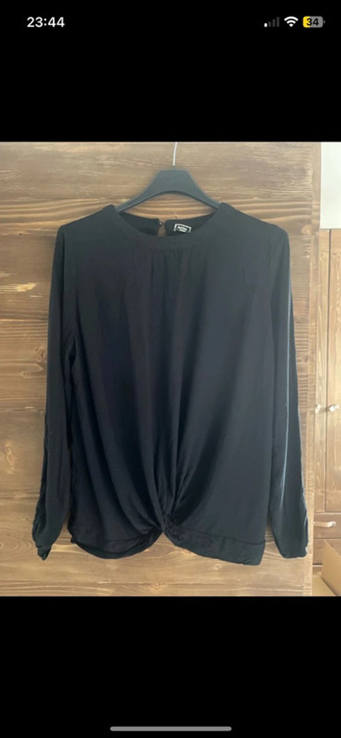 Blouse noir manche longue taille L