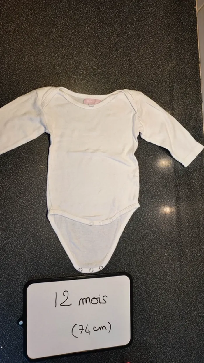 lot de 3 bodies taille 12 mois - photo numéro 3