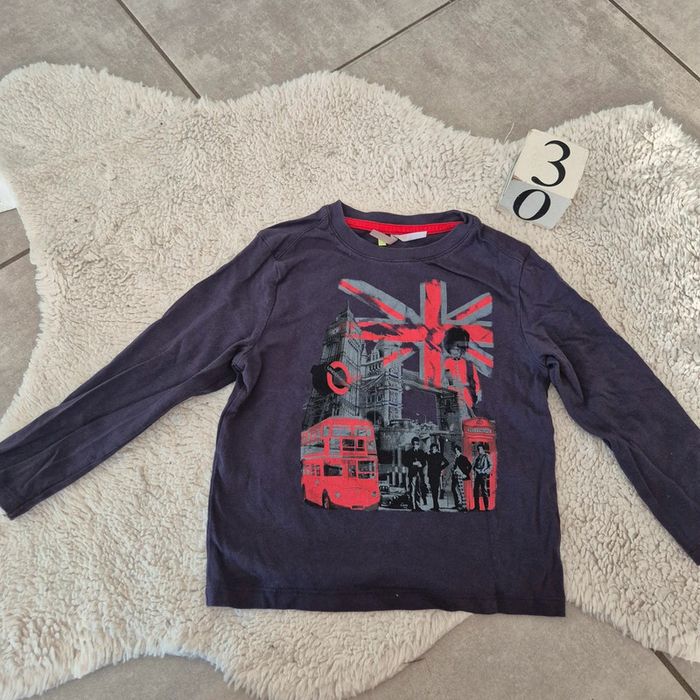 T shirt manche longue londres violet  3ans orchestra - photo numéro 2