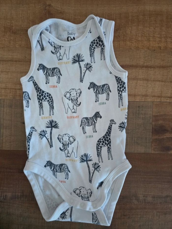 Lot de 5 Bodys Bébé Sans Manches - Thème Animaux - photo numéro 5