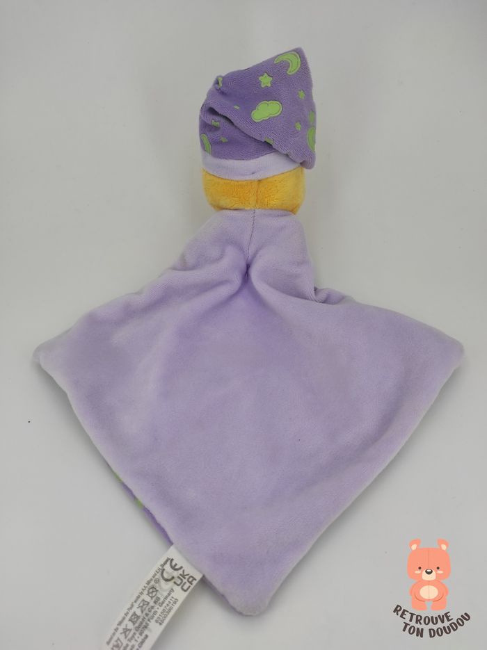 Doudou Mouchoir Winnie l'Ourson Violet Luminescent Disney - photo numéro 2