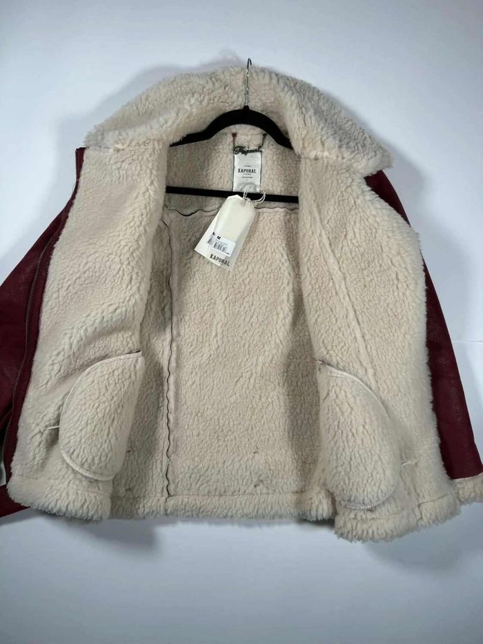 Sublime blouson aviateur en suédine Kaporal taille M Neuf avec étiquette - photo numéro 3