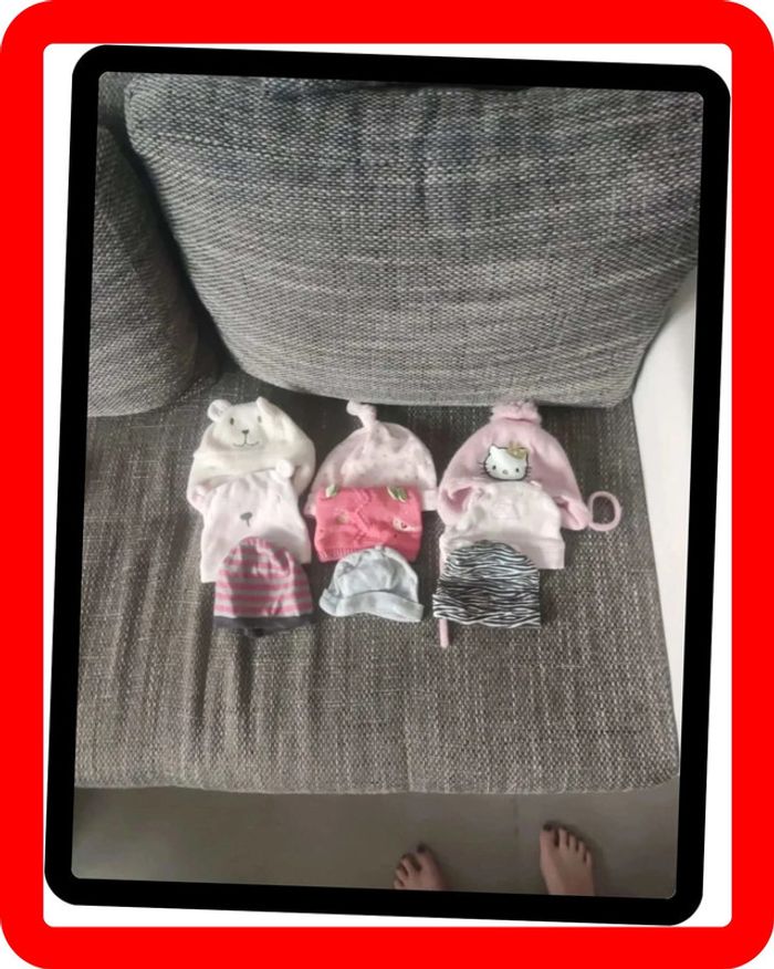 Lot de bonnets naissance