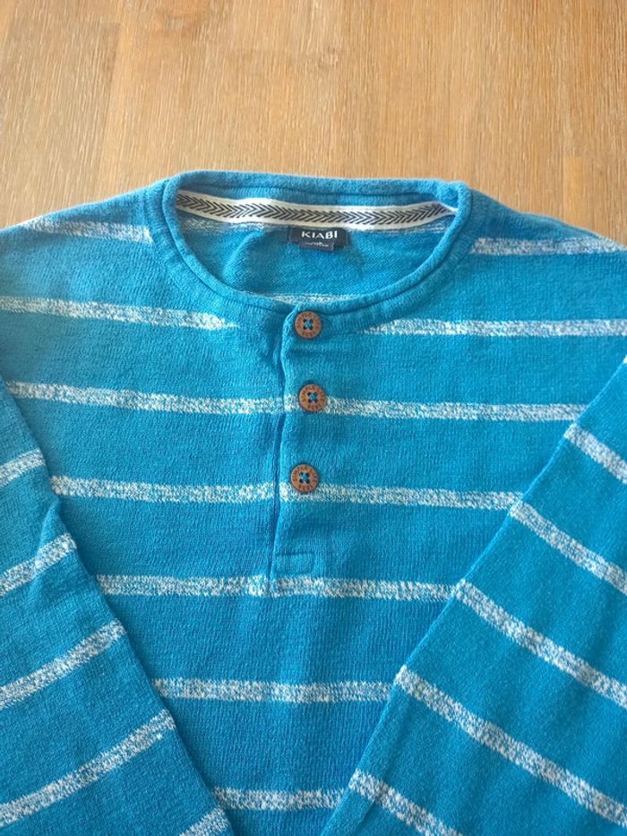 Pull fin col rond avec bouton - photo numéro 3