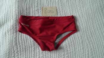 Maillot de bain Nabaiji rouge 8 ans