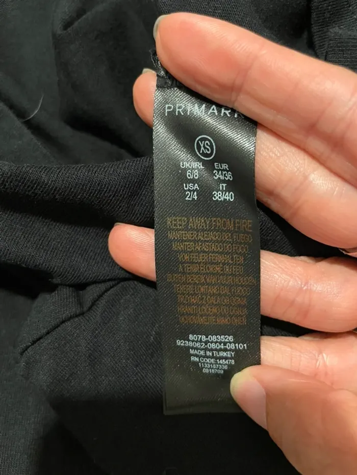 Top noir à manches longues - Primark - Taille XS - photo numéro 5
