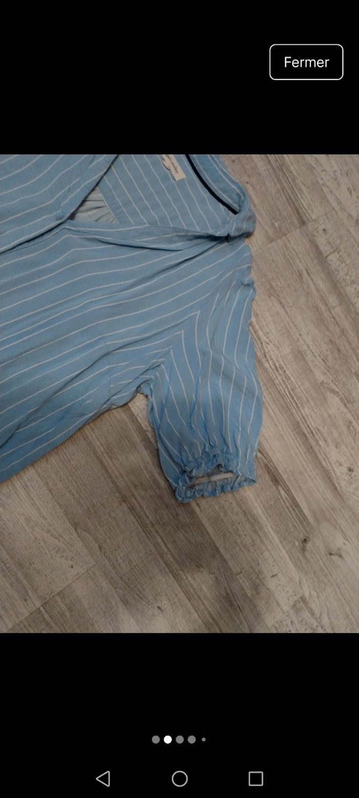Chemise fluide rayée manches courtes - photo numéro 2
