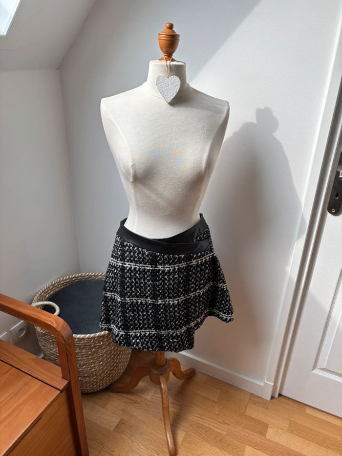 🤍 mini jupe effet tweed - Sisley - T 40