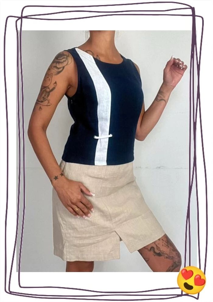 Robe sans manches taille 40 - lin - le phare de la baleine