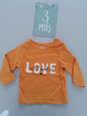 T-shirt 3 mois mixte,