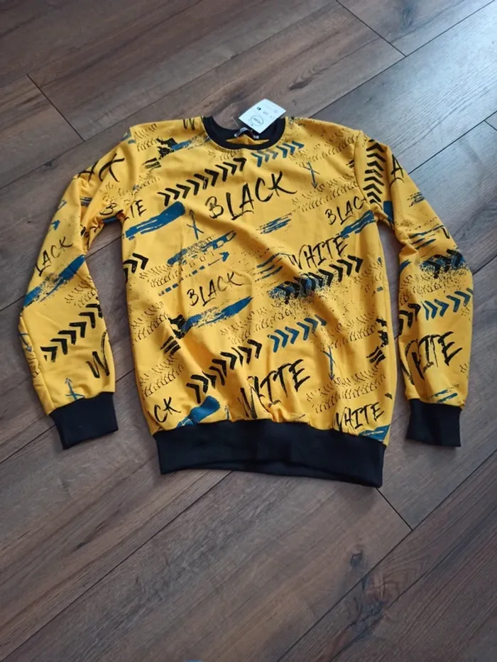 Pull fin homme manches longues jaune XS