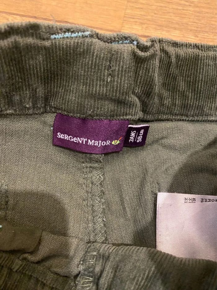 Pantalon en velours kaki Sergent Major 3 ans - photo numéro 6