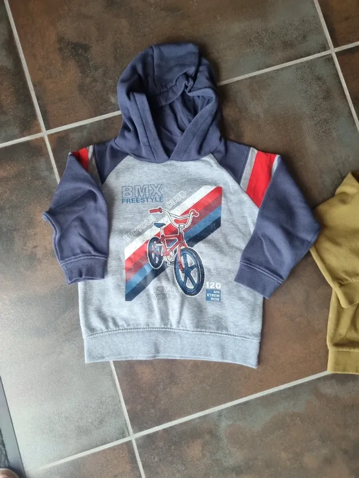 Lot 2 sweatshirts vertbaudet - photo numéro 2