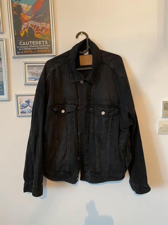 Veste en jean noire