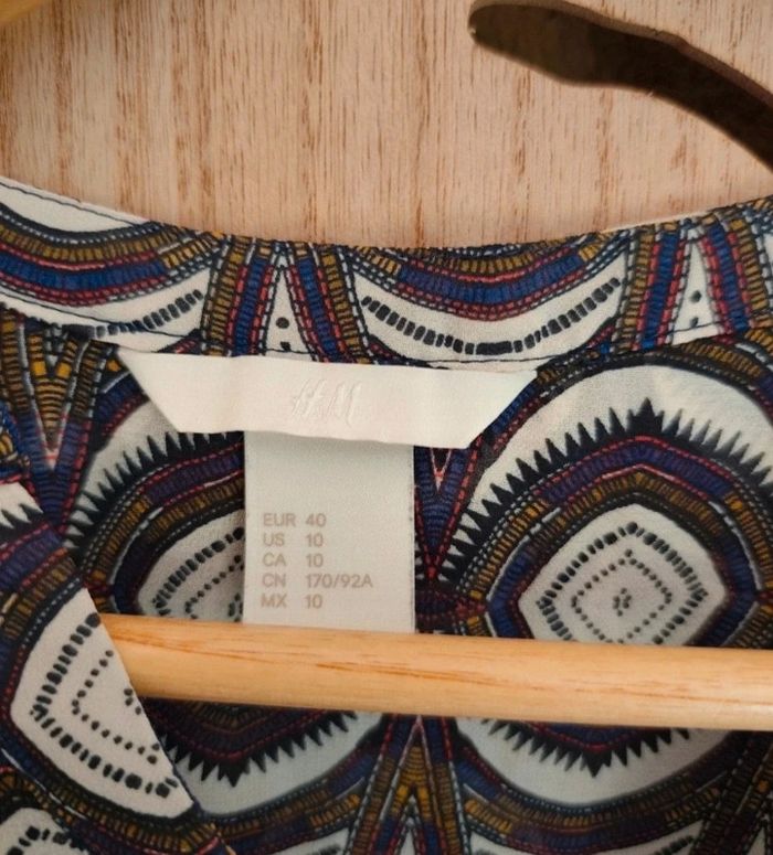 Blouse fluide et légère imprimée T 40 H&M - photo numéro 8