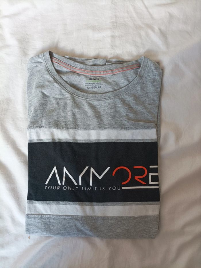 T-shirt homme Kiabi gris taille M régular