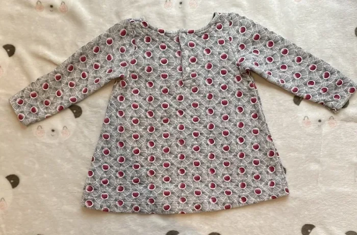 Robe enfant fille manches longues Obaïbi 24 mois - photo numéro 3