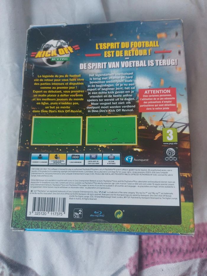 Jeu de ps4+t-shirt dino dini's kick off revival - photo numéro 2