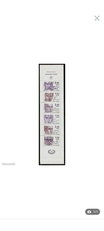Carnet Personnages Célèbres - Poste de France 1985
