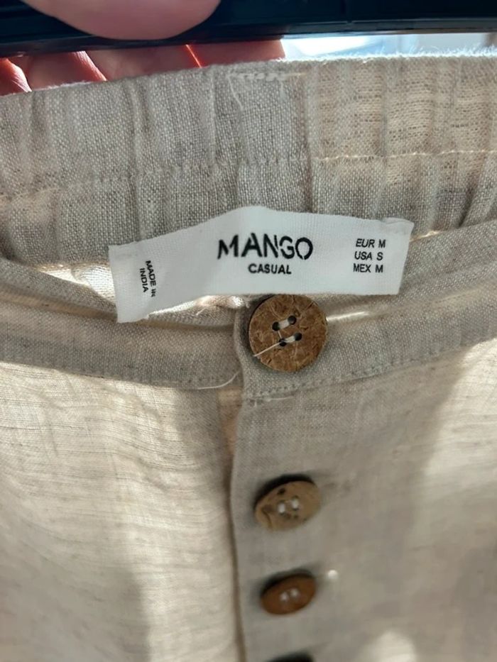 Pantalon lin beige - photo numéro 2