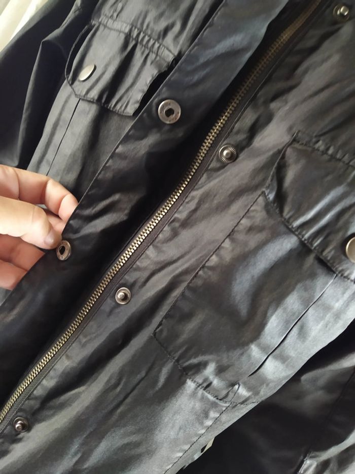 Veste longue noire effet huilé - photo numéro 8