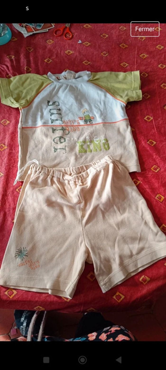 Ensemble 12 mois short