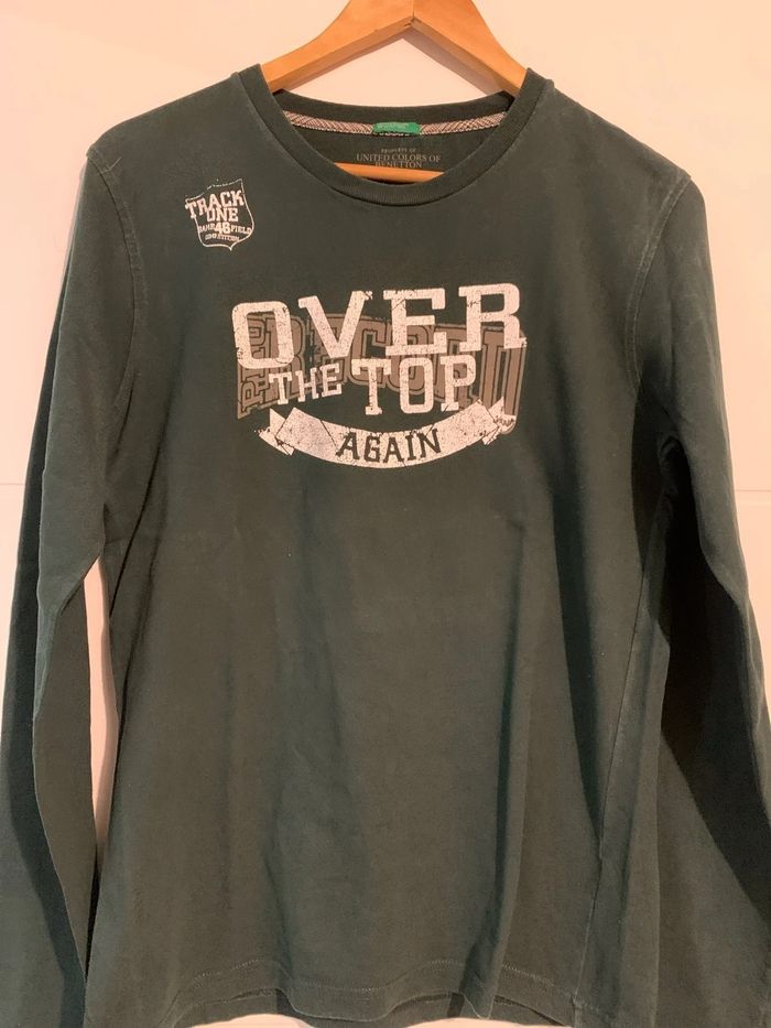 T-shirt manches longues vert foncé - photo numéro 2