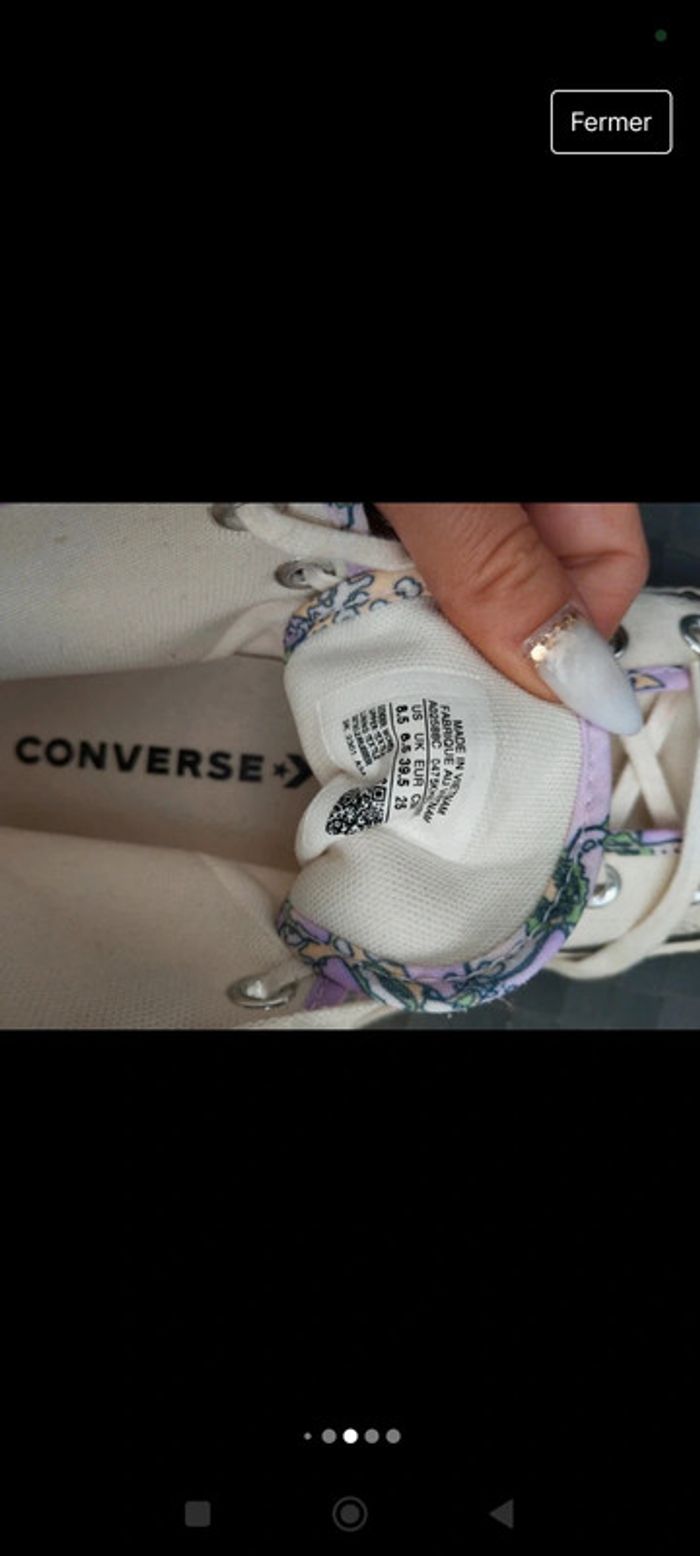 Converses blanches all star - photo numéro 2