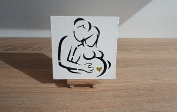 Toile couple (doré)