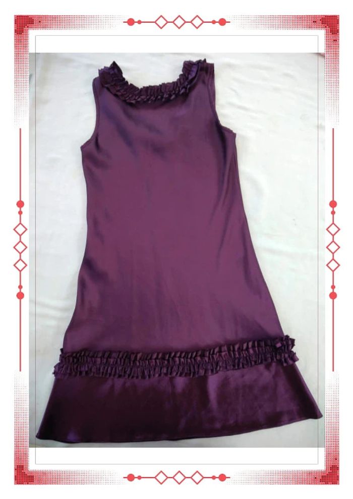 Robe satinée violine - photo numéro 5