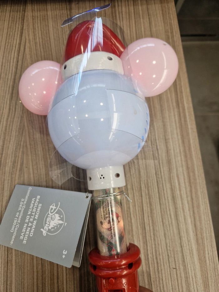 M- Mickey Mouse Festif Lumineux Bulles Chantant Neige Baguette Disney Magasin 46cm. - photo numéro 5