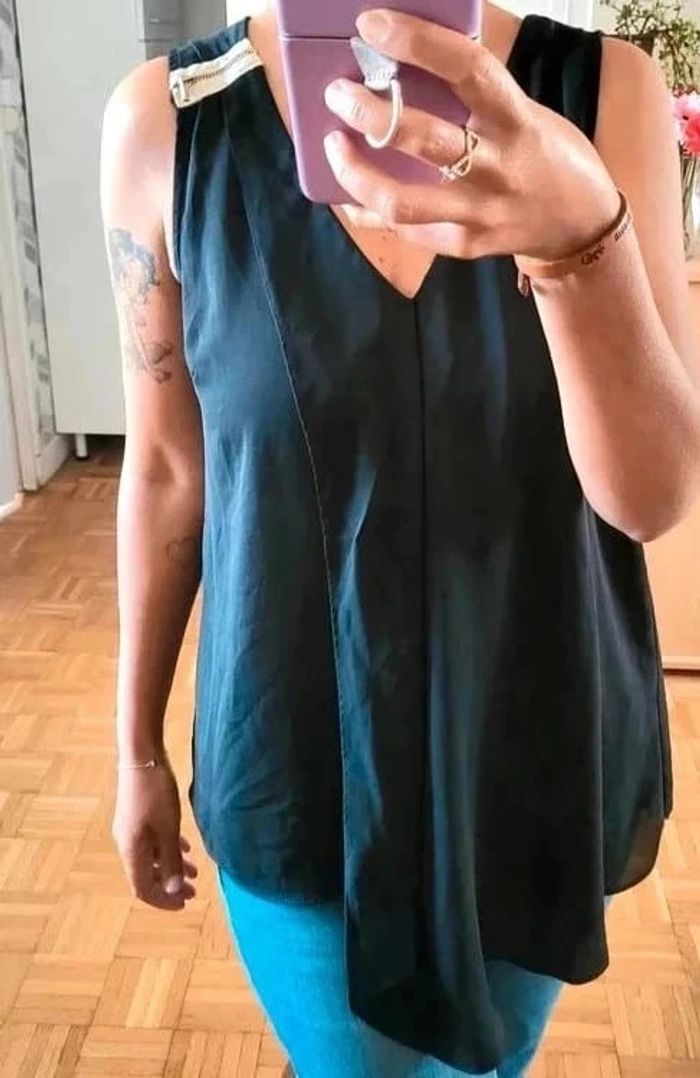 Blouse asymétrique voile Promod Taille 38 - photo numéro 3