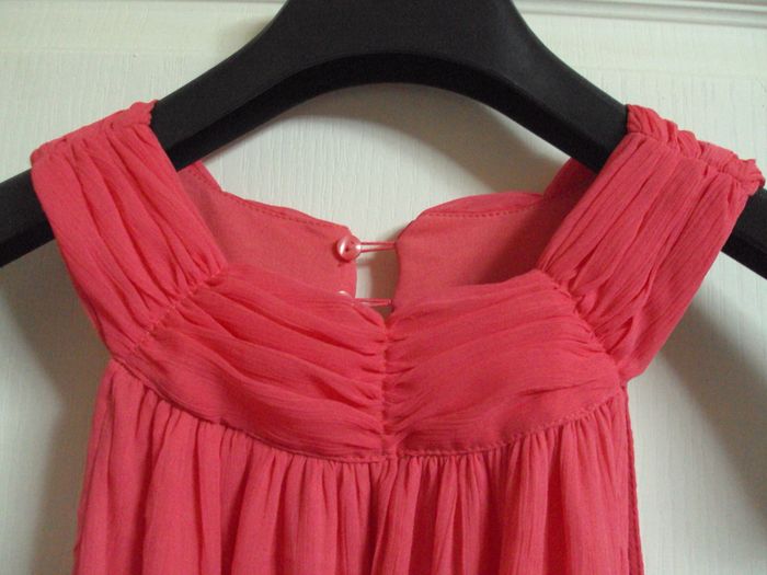Robe voile fuchsia sans manches - photo numéro 3