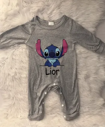 Combinaison Stitch personnalisée Lior 3 mois 💙
