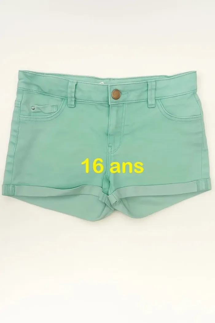 Short vert eau C & A Taille 16 ans