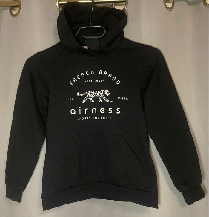 Pull à capuche »Airness »noir et blanc