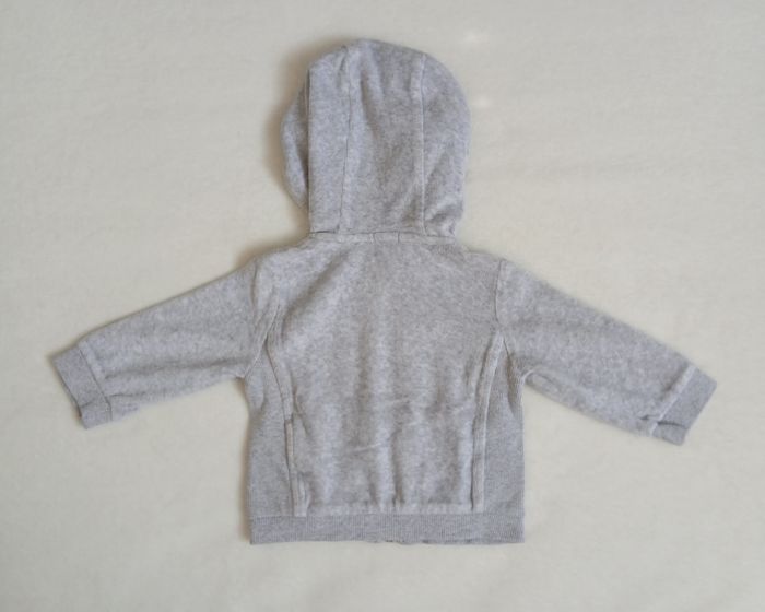 Gilet à capuche gris clair 6 mois - photo numéro 2
