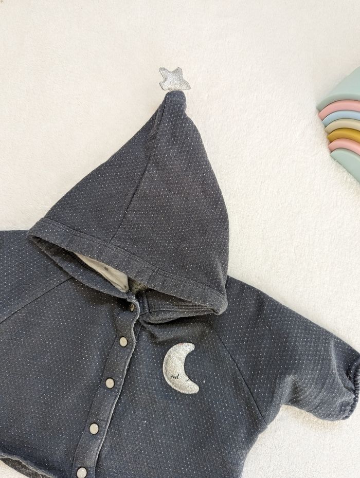 Gilet à capuche gris - photo numéro 2