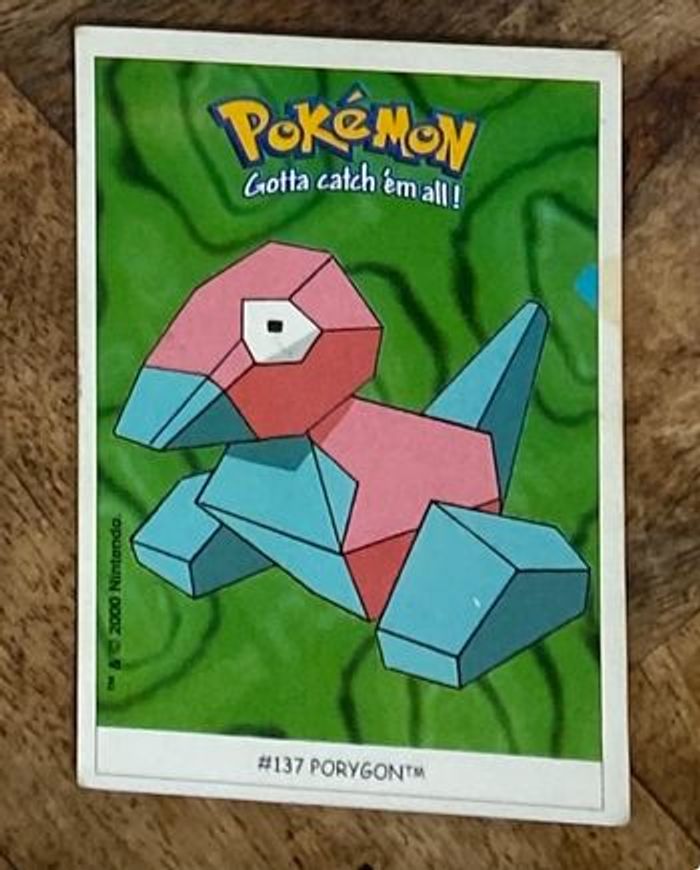 Pokémon Sticker Dunkin Boomer - Gotta catch'em all n° 137 - PORYGON
