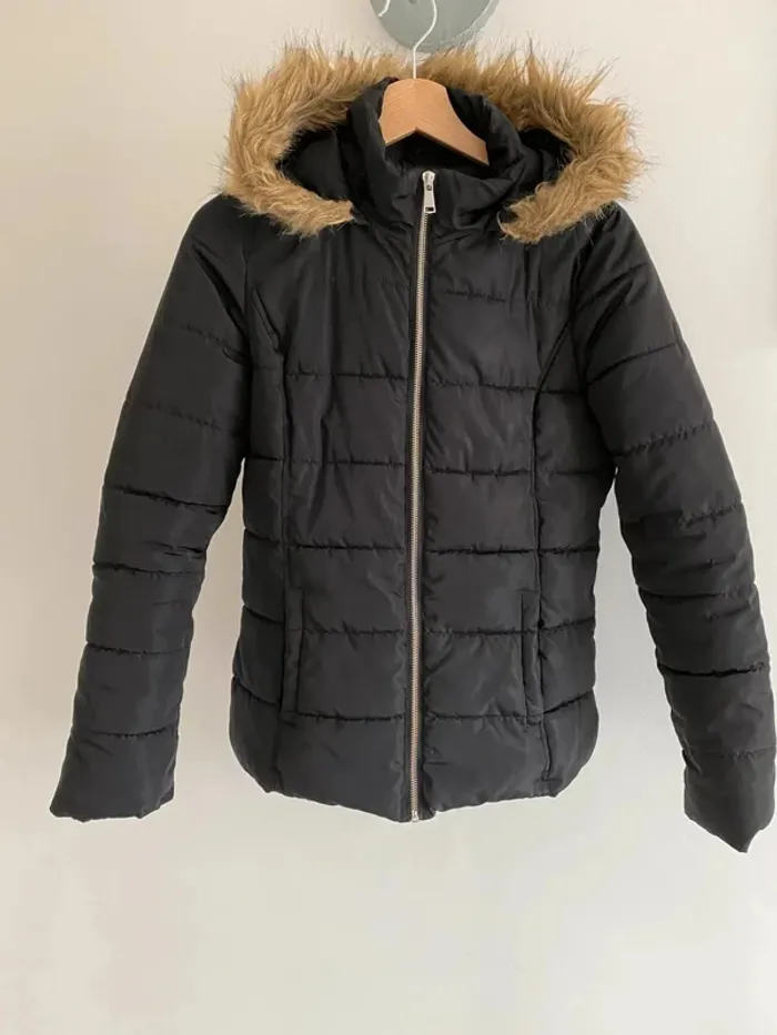 🎀 Jolie doudoune noir a capuche femme LH Taille 36/S - photo numéro 2