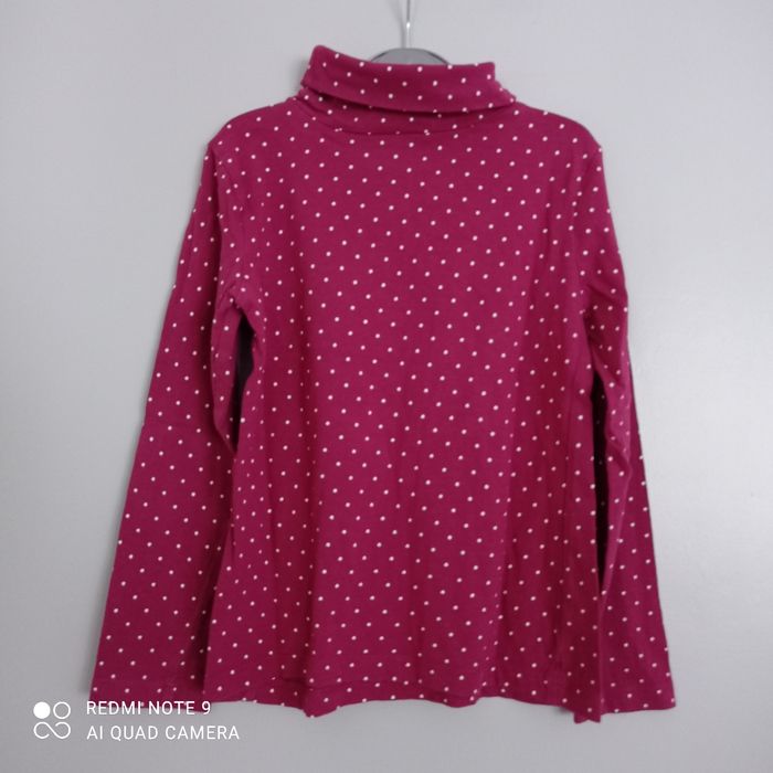 Col roulé bordeaux à pois 6ans - photo numéro 4