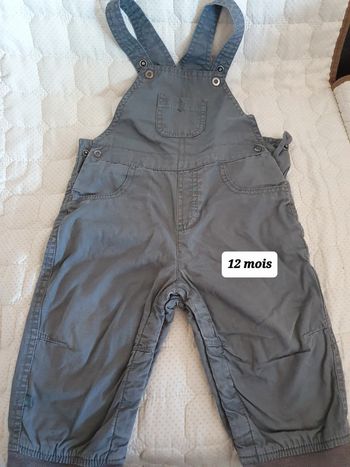 Salopette grise 12 mois obaibi
