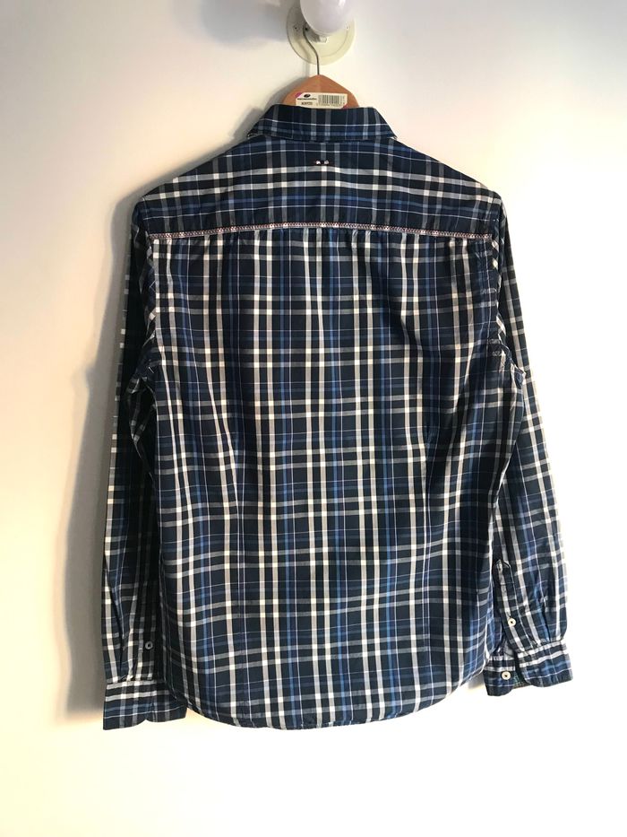 Chemise à carreaux bleu et noir homme Napapijri taille M - photo numéro 6