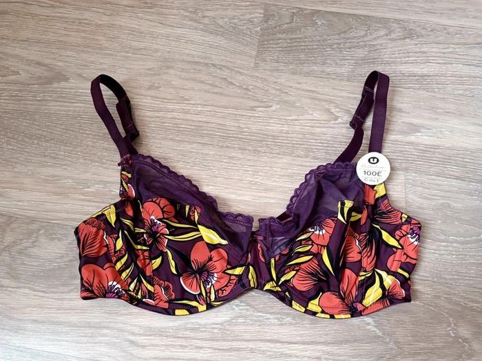 soutien gorge fleuri 100 E