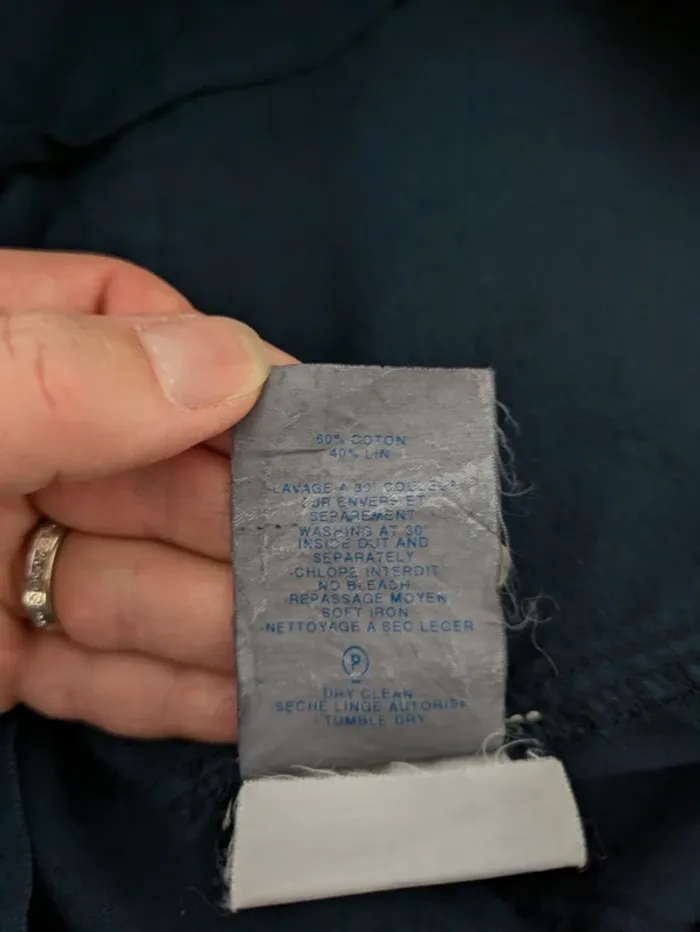 Veste marine en lin et coton - Mat de Misaine - taille L - photo numéro 6