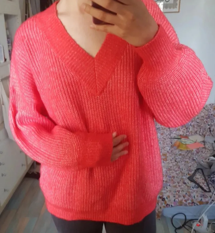 Pull rouge cozy asos design taille 40 NEUF - photo numéro 3